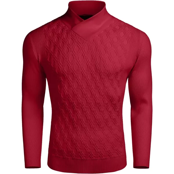 COOFANDY Mens Pullover Sweaters Fashion Diamond Knit Sweater Stylish Knitwear Lightweight Jumper