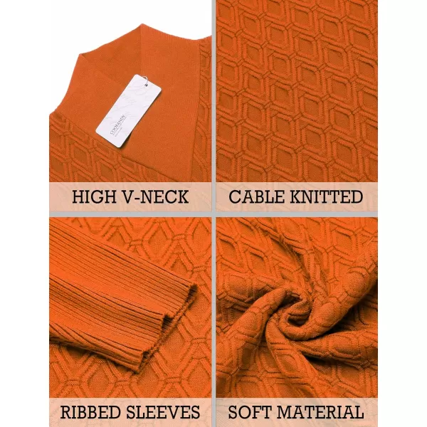 COOFANDY Mens Pullover Sweaters Fashion Diamond Knit Sweater Stylish Knitwear Lightweight Jumper