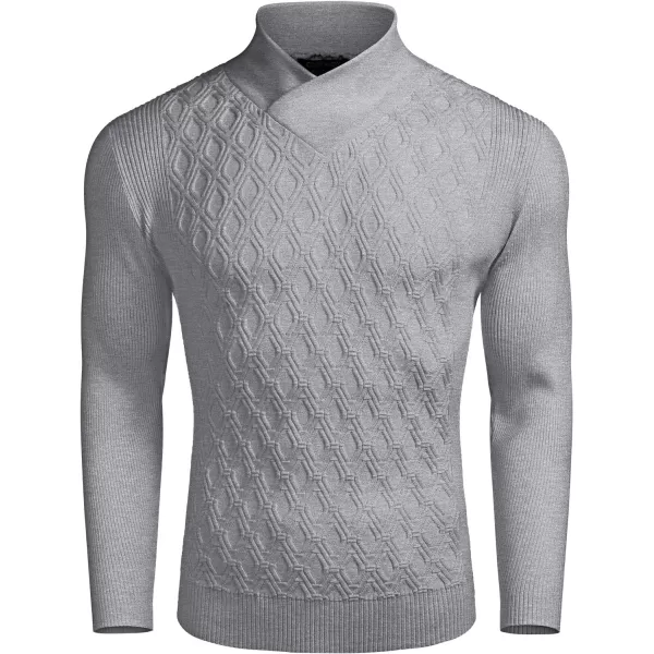 COOFANDY Mens Pullover Sweaters Fashion Diamond Knit Sweater Stylish Knitwear Lightweight Jumper
