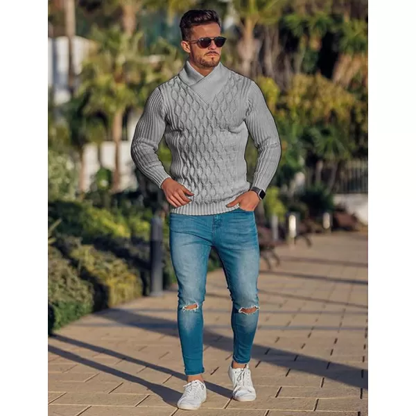 COOFANDY Mens Pullover Sweaters Fashion Diamond Knit Sweater Stylish Knitwear Lightweight Jumper