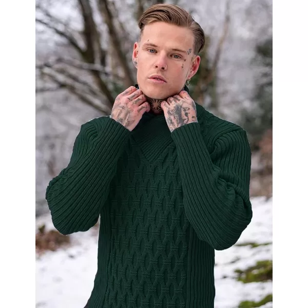 COOFANDY Mens Pullover Sweaters Fashion Diamond Knit Sweater Stylish Knitwear Lightweight Jumper