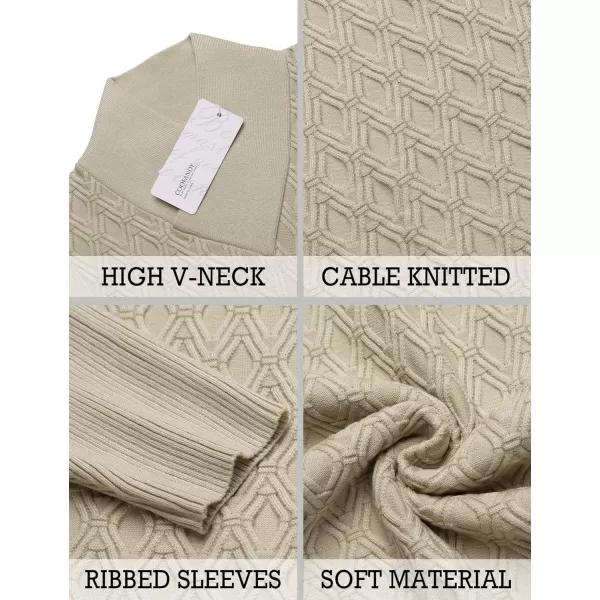 COOFANDY Mens Pullover Sweaters Fashion Diamond Knit Sweater Stylish Knitwear Lightweight Jumper