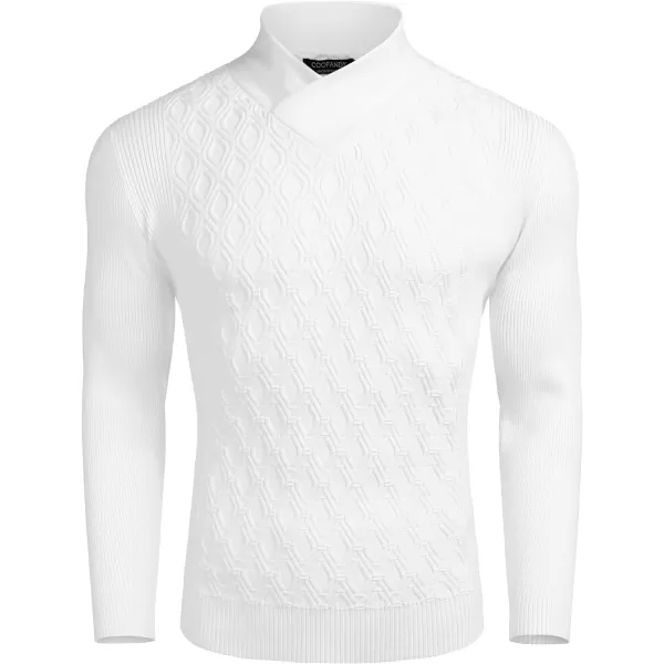 COOFANDY Mens Pullover Sweaters Fashion Diamond Knit Sweater Stylish Knitwear Lightweight Jumper