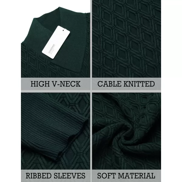 COOFANDY Mens Pullover Sweaters Fashion Diamond Knit Sweater Stylish Knitwear Lightweight Jumper