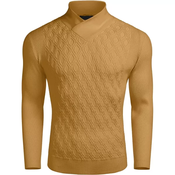 COOFANDY Mens Pullover Sweaters Fashion Diamond Knit Sweater Stylish Knitwear Lightweight Jumper
