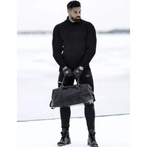 COOFANDY Mens Pullover Sweaters Fashion Diamond Knit Sweater Stylish Knitwear Lightweight Jumper
