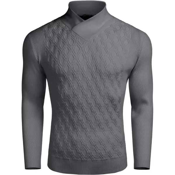 COOFANDY Mens Pullover Sweaters Fashion Diamond Knit Sweater Stylish Knitwear Lightweight Jumper