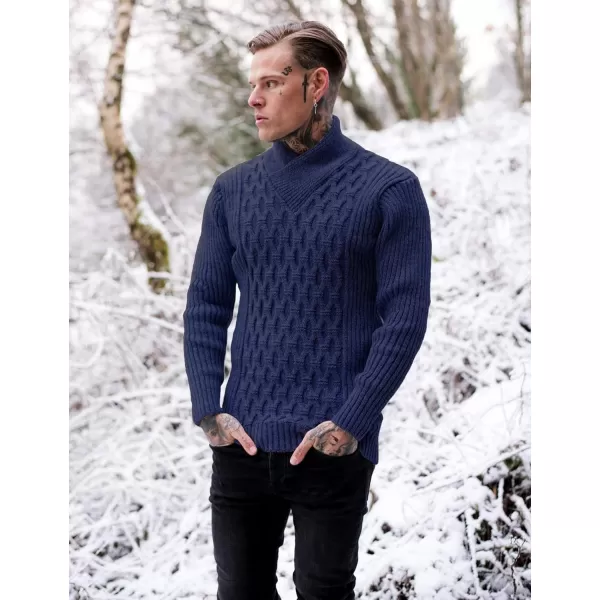 COOFANDY Mens Pullover Sweaters Fashion Diamond Knit Sweater Stylish Knitwear Lightweight Jumper