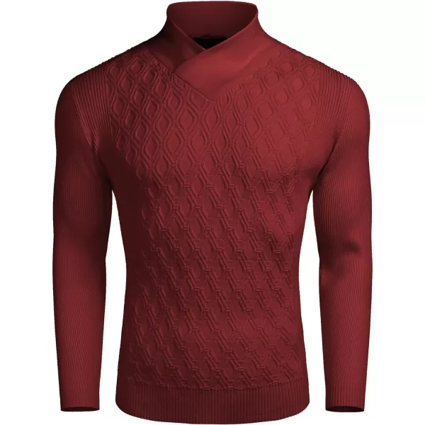 COOFANDY Mens Pullover Sweaters Fashion Diamond Knit Sweater Stylish Knitwear Lightweight Jumper
