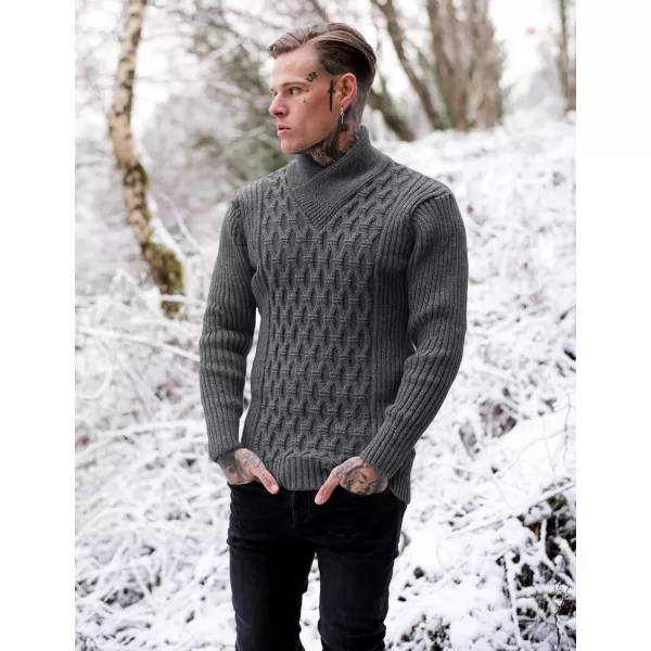 COOFANDY Mens Pullover Sweaters Fashion Diamond Knit Sweater Stylish Knitwear Lightweight Jumper