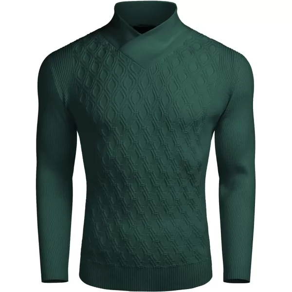 COOFANDY Mens Pullover Sweaters Fashion Diamond Knit Sweater Stylish Knitwear Lightweight Jumper
