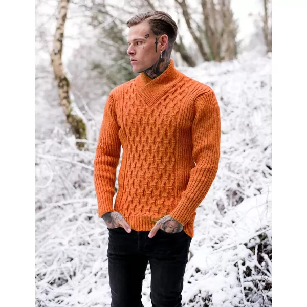 COOFANDY Mens Pullover Sweaters Fashion Diamond Knit Sweater Stylish Knitwear Lightweight Jumper