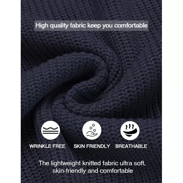 COOFANDY Men's Quarter Zip Polo Sweater Knit Pullover Long Sleeve Casual Dress Slim Fit Shirt