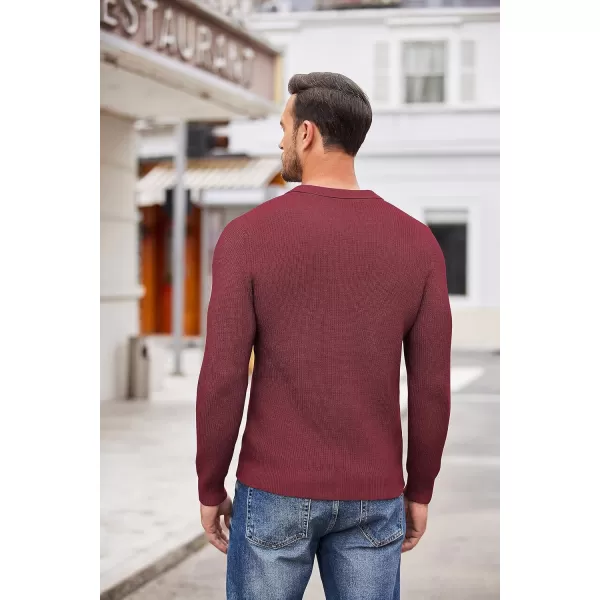 COOFANDY Men's Quarter Zip Polo Sweater Knit Pullover Long Sleeve Casual Dress Slim Fit Shirt
