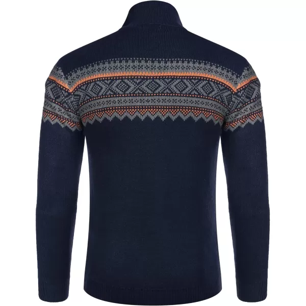 COOFANDY Men's Quarter Zip Pullover Sweater Casual Zip Up Polo Sweater Knit