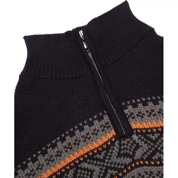 COOFANDY Men's Quarter Zip Pullover Sweater Casual Zip Up Polo Sweater Knit