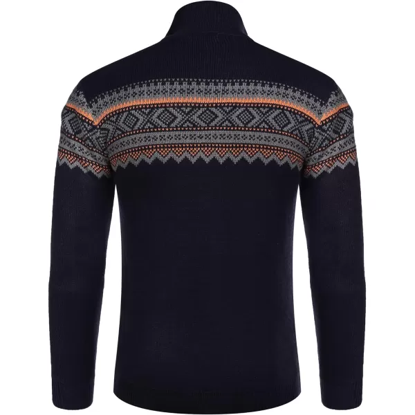 COOFANDY Men's Quarter Zip Pullover Sweater Casual Zip Up Polo Sweater Knit
