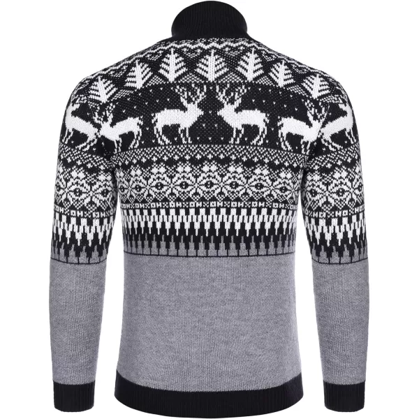 COOFANDY Men's Quarter Zip Pullover Sweater Casual Zip Up Polo Sweater Knit