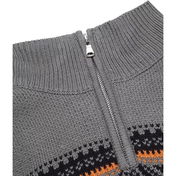 COOFANDY Men's Quarter Zip Pullover Sweater Casual Zip Up Polo Sweater Knit