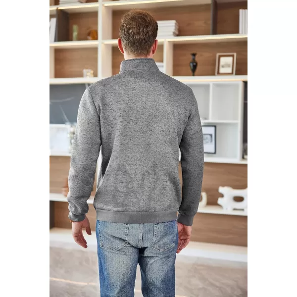 COOFANDY Men's Quarter Zip Pullover Sweatshirt Knitted Casual Slim Fit Thermal Sweater