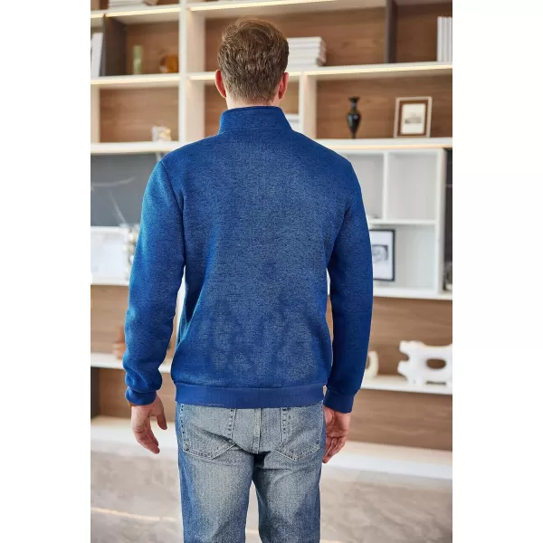 COOFANDY Men's Quarter Zip Pullover Sweatshirt Knitted Casual Slim Fit Thermal Sweater