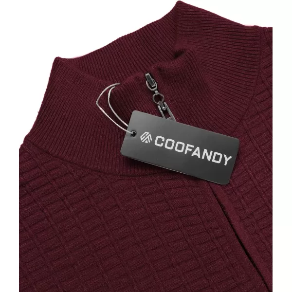 COOFANDY Men's Quarter Zip Sweaters Slim Fit Lightweight Cotton Knitted Casual Mock Neck Pullover Sweaters
