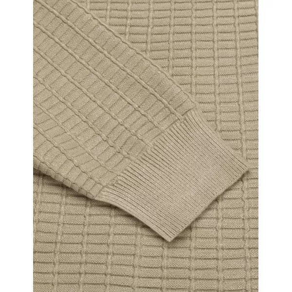 COOFANDY Men's Quarter Zip Sweaters Slim Fit Lightweight Cotton Knitted Casual Mock Neck Pullover Sweaters