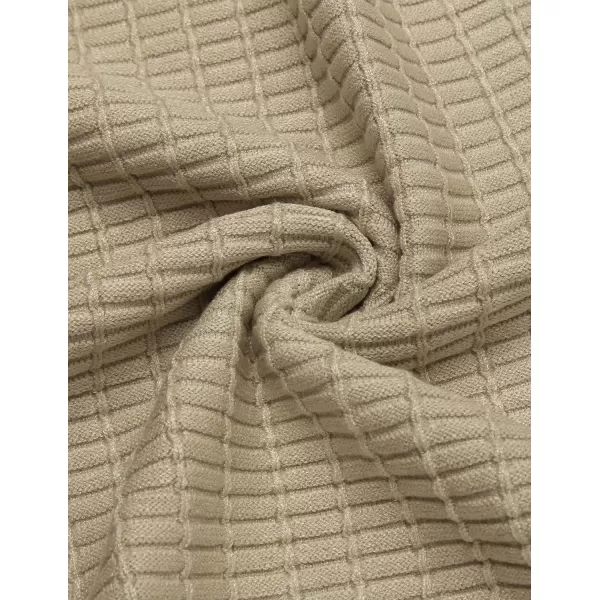 COOFANDY Men's Quarter Zip Sweaters Slim Fit Lightweight Cotton Knitted Casual Mock Neck Pullover Sweaters