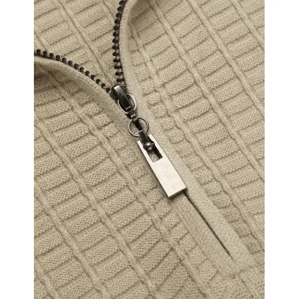 COOFANDY Men's Quarter Zip Sweaters Slim Fit Lightweight Cotton Knitted Casual Mock Neck Pullover Sweaters