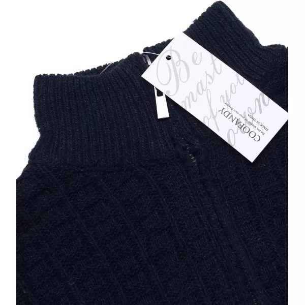COOFANDY Men's Quarter Zip Sweaters Slim Fit Lightweight Cotton Knitted Casual Mock Neck Pullover Sweaters