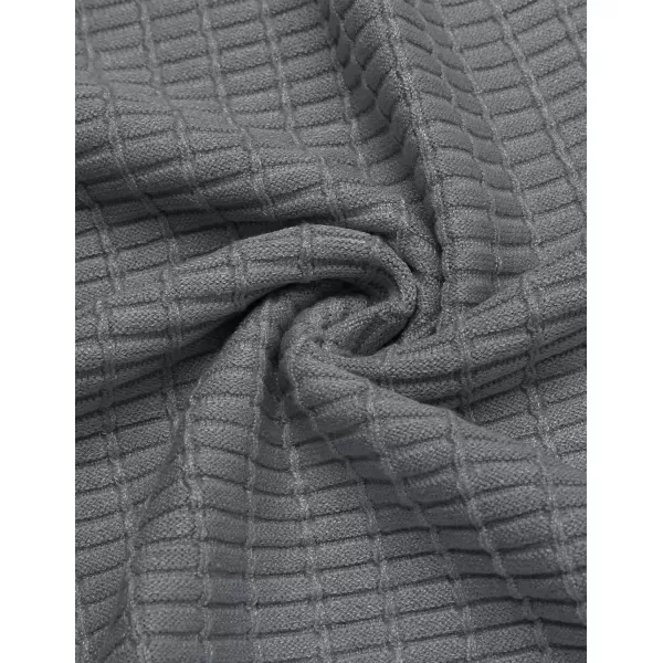 COOFANDY Men's Quarter Zip Sweaters Slim Fit Lightweight Cotton Knitted Casual Mock Neck Pullover Sweaters