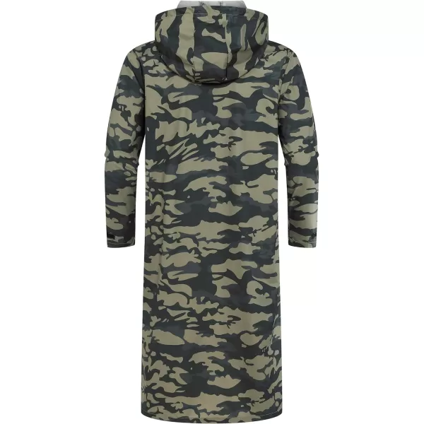 COOFANDY Men's Rain Jacket with Hood Waterproof Lightweight Active Long Raincoat