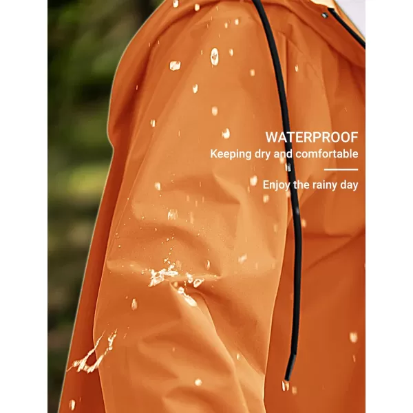 COOFANDY Men's Rain Jacket with Hood Waterproof Lightweight Active Long Raincoat