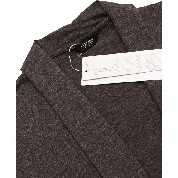 COOFANDY Men's Ruffle Shawl Collar Cardigan Sleeveless Open Front Vest Lightweight Long Length Drape Cape