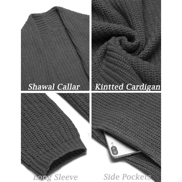 COOFANDY Mens Shawl Collar Long Cardigan Knit Ruffle Fashion Sweater Drape Cape