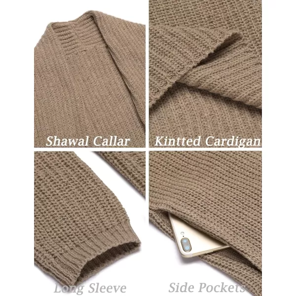 COOFANDY Mens Shawl Collar Long Cardigan Knit Ruffle Fashion Sweater Drape Cape