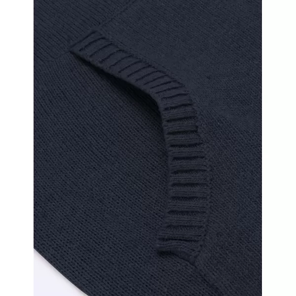 COOFANDY Men's Shawl Collar Pullover Sweater Relaxed Fit Casual Cotton Cable Knit Sweaters with Pockets