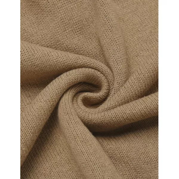 COOFANDY Men's Shawl Collar Pullover Sweater Relaxed Fit Casual Cotton Cable Knit Sweaters with Pockets