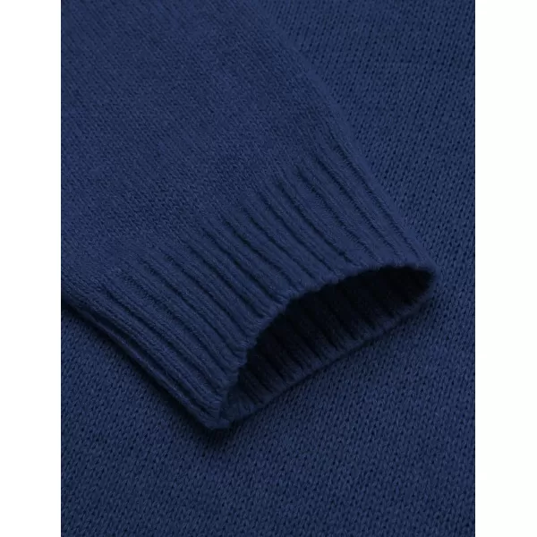 COOFANDY Men's Shawl Collar Pullover Sweater Relaxed Fit Casual Cotton Cable Knit Sweaters with Pockets