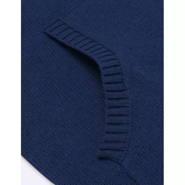 COOFANDY Men's Shawl Collar Pullover Sweater Relaxed Fit Casual Cotton Cable Knit Sweaters with Pockets