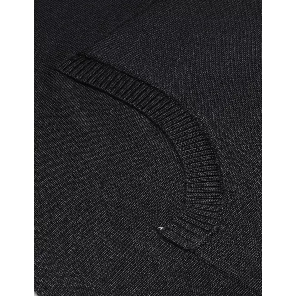 COOFANDY Men's Shawl Collar Pullover Sweater Relaxed Fit Casual Cotton Cable Knit Sweaters with Pockets