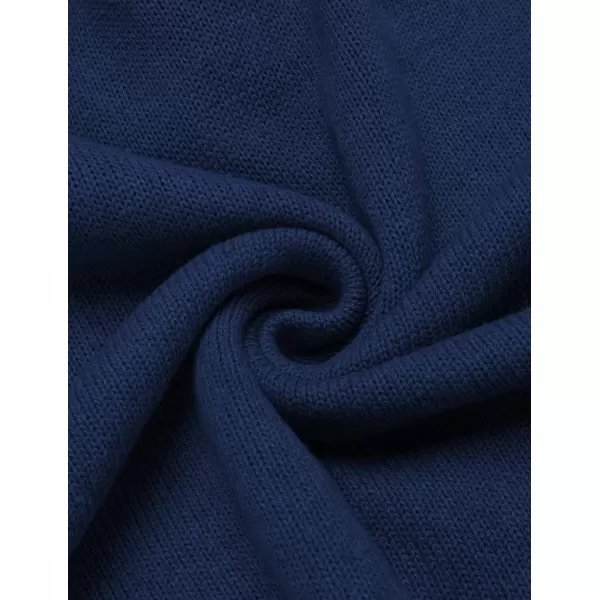 COOFANDY Men's Shawl Collar Pullover Sweater Relaxed Fit Casual Cotton Cable Knit Sweaters with Pockets