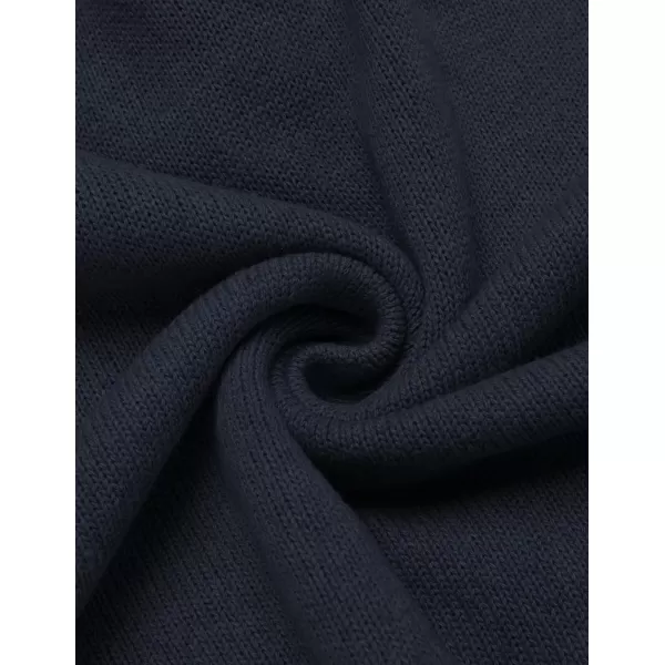 COOFANDY Men's Shawl Collar Pullover Sweater Relaxed Fit Casual Cotton Cable Knit Sweaters with Pockets