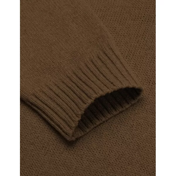 COOFANDY Men's Shawl Collar Pullover Sweater Relaxed Fit Casual Cotton Cable Knit Sweaters with Pockets