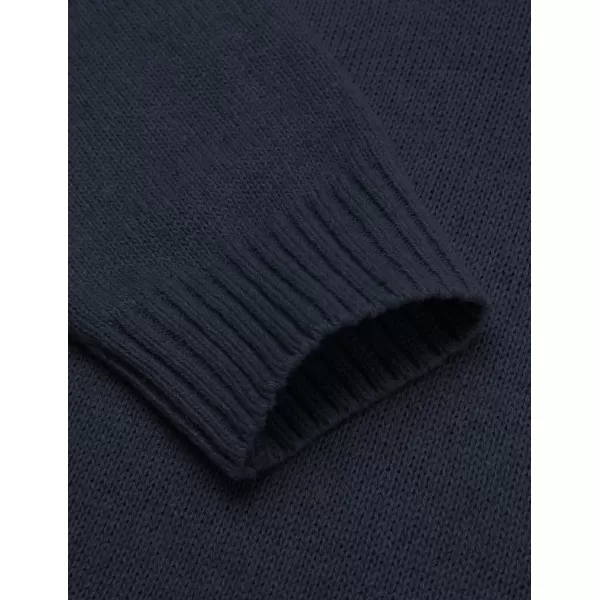 COOFANDY Men's Shawl Collar Pullover Sweater Relaxed Fit Casual Cotton Cable Knit Sweaters with Pockets