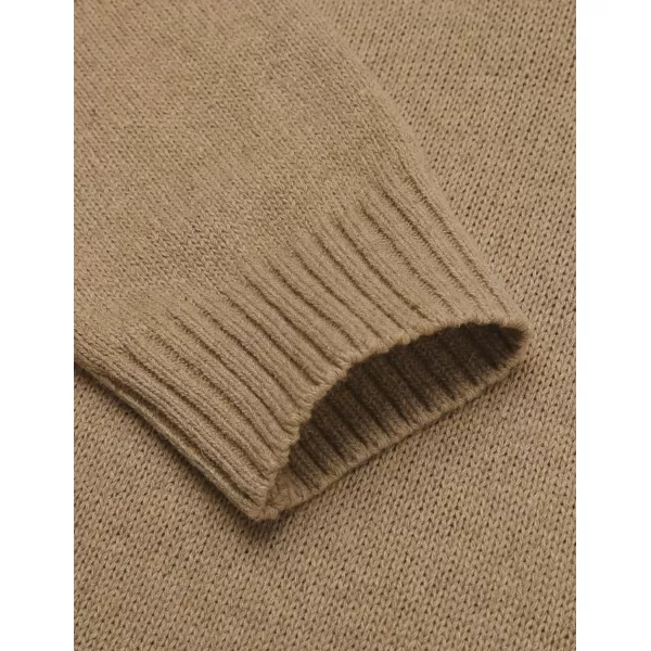 COOFANDY Men's Shawl Collar Pullover Sweater Relaxed Fit Casual Cotton Cable Knit Sweaters with Pockets