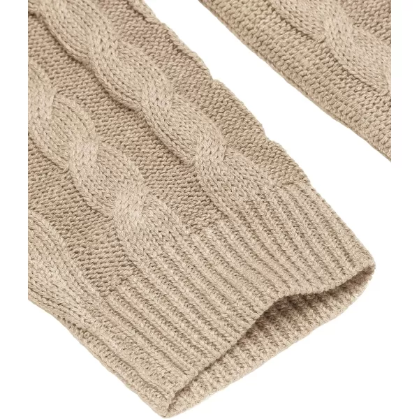 COOFANDY Men's Shawl Collar Pullover Sweater Slim Fit Casual Button Cable Knit Sweaters