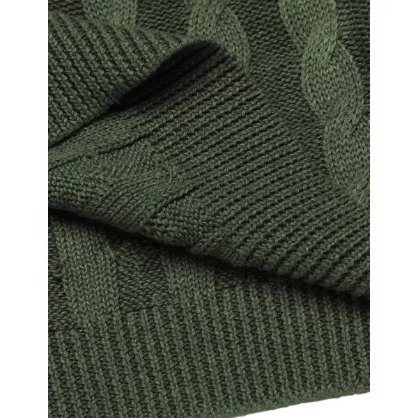 COOFANDY Men's Shawl Collar Pullover Sweater Slim Fit Casual Button Cable Knit Sweaters