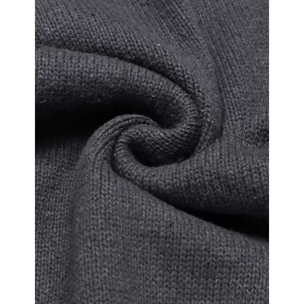 COOFANDY Men's Shawl Collar Sweaters V-Neck Relaxed Fit Cable Pullovers