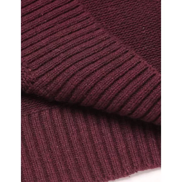 COOFANDY Men's Shawl Collar Sweaters V-Neck Relaxed Fit Cable Pullovers